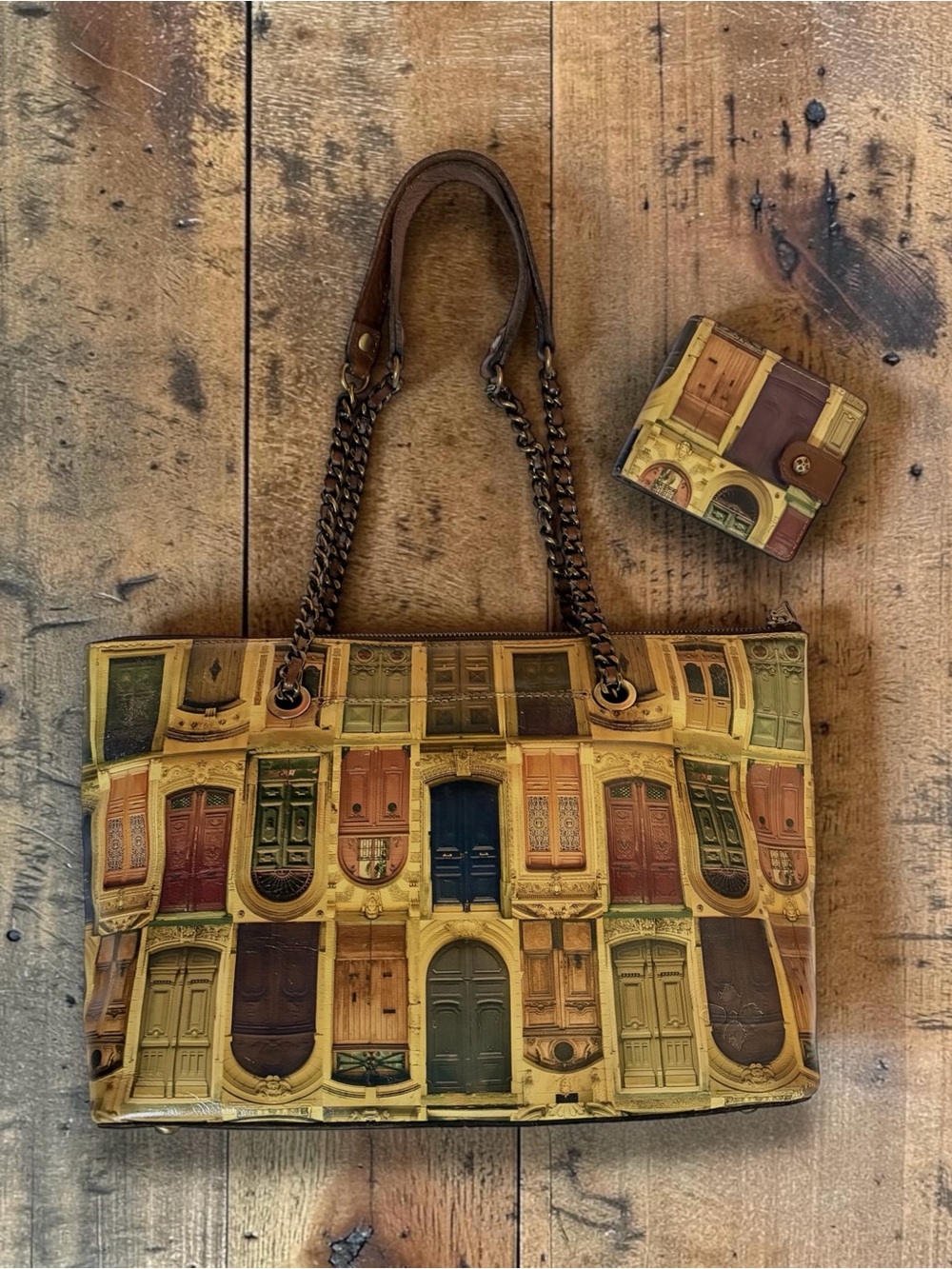 Patricia Nash Doorways to Italy Belle Leather Tote & Wallet Matching Set